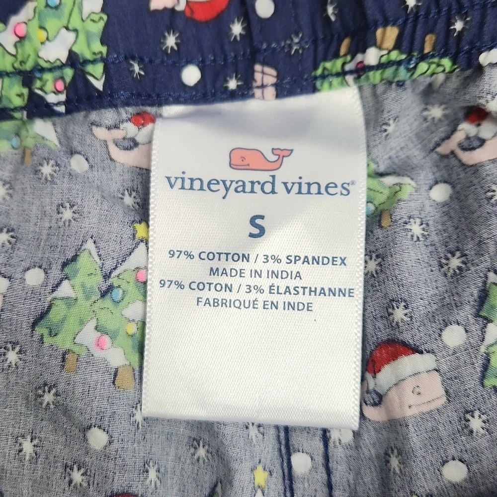 Vineyard Vines Men’s Whale Santa Christmas Flannel Pajama Pants - Small - Picture 6 of 7